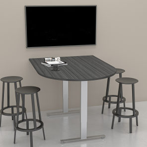 Racetrack Shaped Sit-To-Stand Huddle Table 4x5