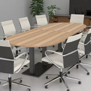 10 Person Racetrack Conference Table Scene Render
