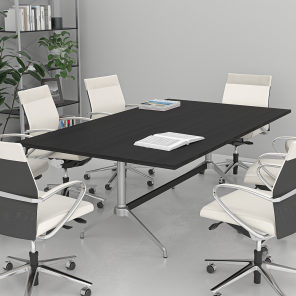 8x4 Rectangle Shaped Conference Table Double Y Bases Scene Render