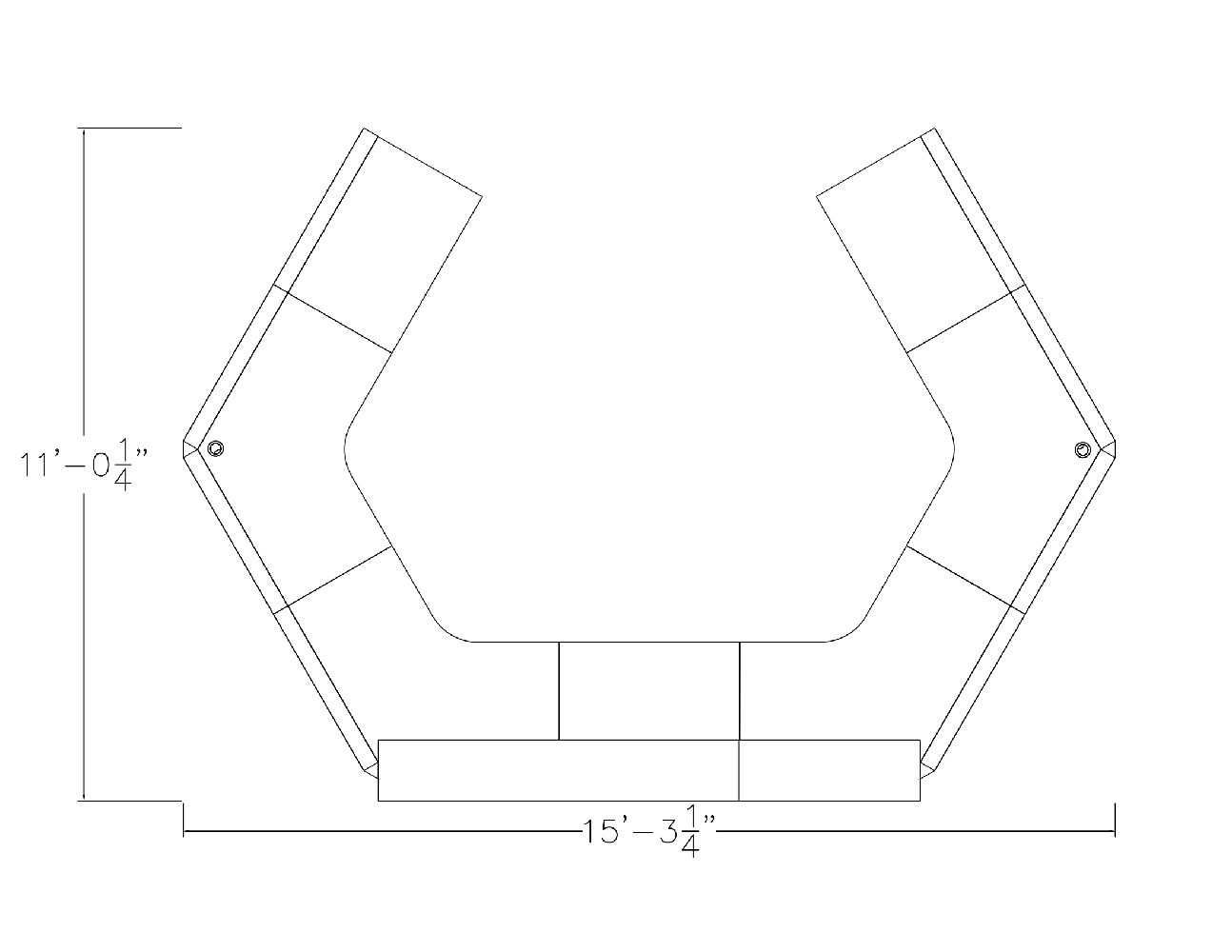 Sapphire Cubicle U-Shaped Reception Desk Footprint