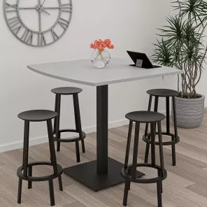 Harmony Series Bistro Table 45x45 Arc Rectangle With Square Base