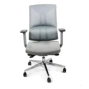 Ame Chair Fabric Seat Gray Front View