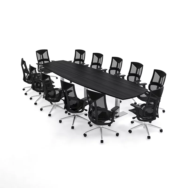 Harmony 12' Arc Boat Conference Table And Chairs Bundle T Base