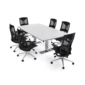 Harmony 7' Arc Rectangle Conference Table And Chairs bundle