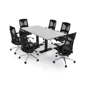 Conference Room Table And Chairs Set 3x6 Rectangular Table 6 Chairs
