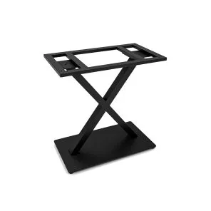 X Shaped Table Base Sitting Height - Matte Black
