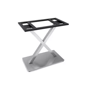 X Shaped Table Base Sitting Height - Silver