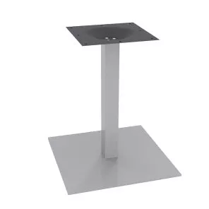 Square Sitting Height Table Base - Silver