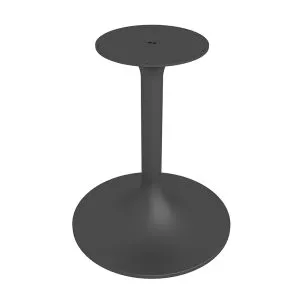 Pedestal Table Base Sitting Height Matte Black