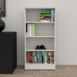 SOL-BS-2448-Scene Open shelf 4-shelf laminate bookcase with adjustable shelves from the Sol Collection by SKUTCHI Designs Inc.