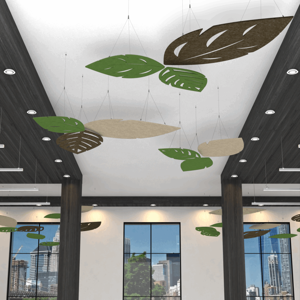 eSCAPE Series Leaf-Shaped Acoustic Ceiling Panels ESC-P-CP-LF9-DR-TYP