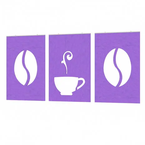 eSCAPE Series Java Time 3-Panel Acoustic Art | Suspended Acoustic Panels | 30"W x 47"H | Available in 15 Colors