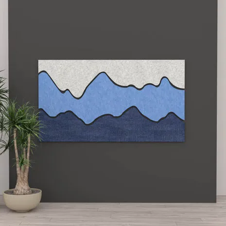 eSCAPE Series Acoustic Wall Art | Mountain Slopes 3-Piece Design | 47"W x 84"H | 18 Colors Available