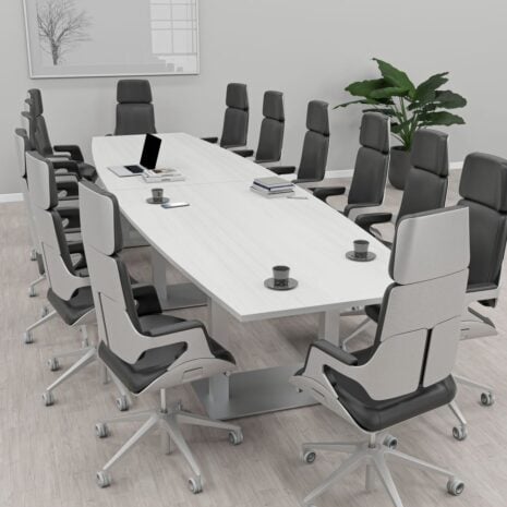 14-Person Conference Table with Metal Base | Harmony Conference Series | 4'x14' Meeting Room Table