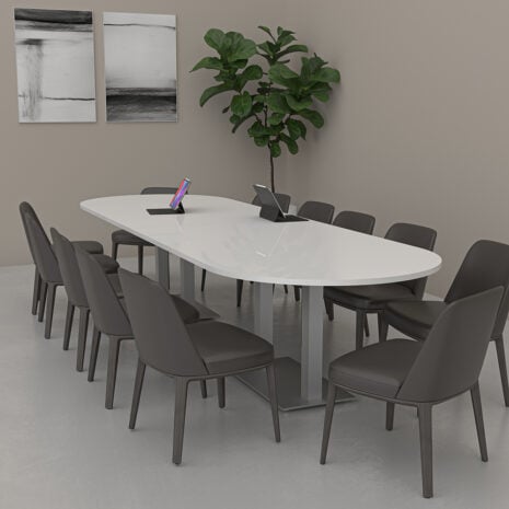 12-Person Conference Table With Double Base | Harmony Conference Series | 12'x4' Meeting Room Table