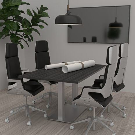 5 Foot Rectangle Conference Table with Metal Base | Harmony Conference Series | 6 Person Table