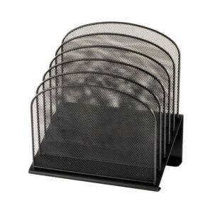 Onyx Mesh Desktop Organizer with 5 Tiered Sections