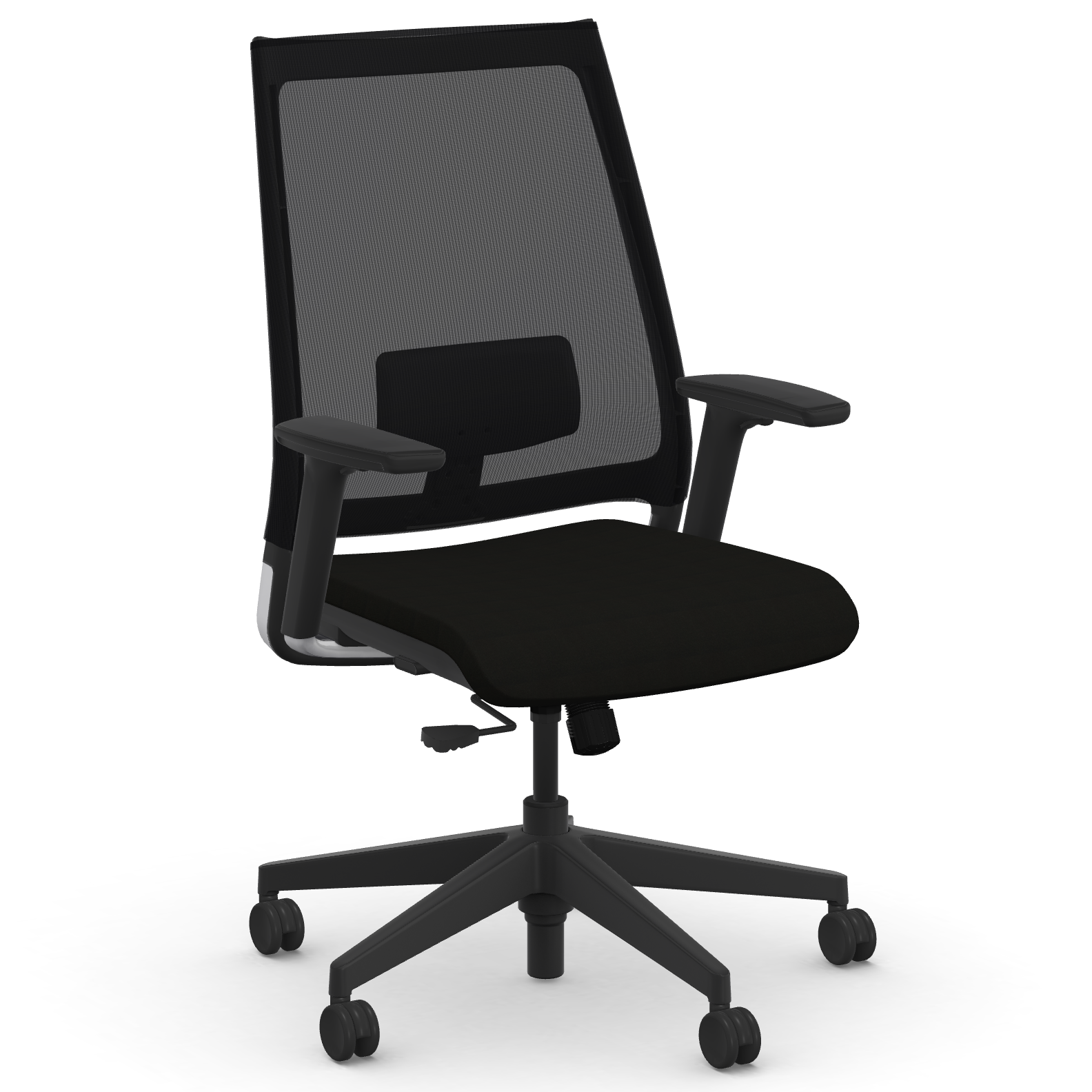 Modern Ergonomic Task Chair With Arms | Mesh Back Office Chair With Adjustable Lumbar Support | Multiple Colors Available - Image 2