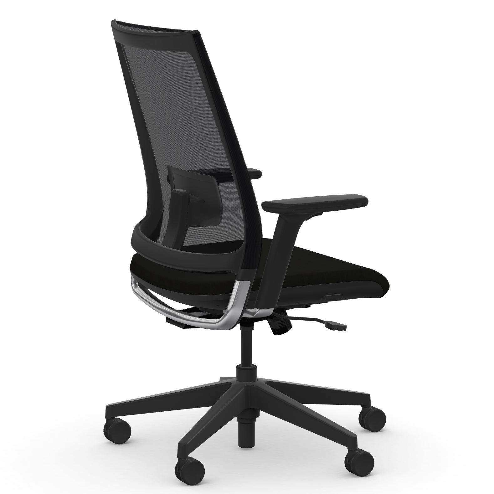 Modern Ergonomic Task Chair With Arms | Mesh Back Office Chair With Adjustable Lumbar Support | Multiple Colors Available - Image 3