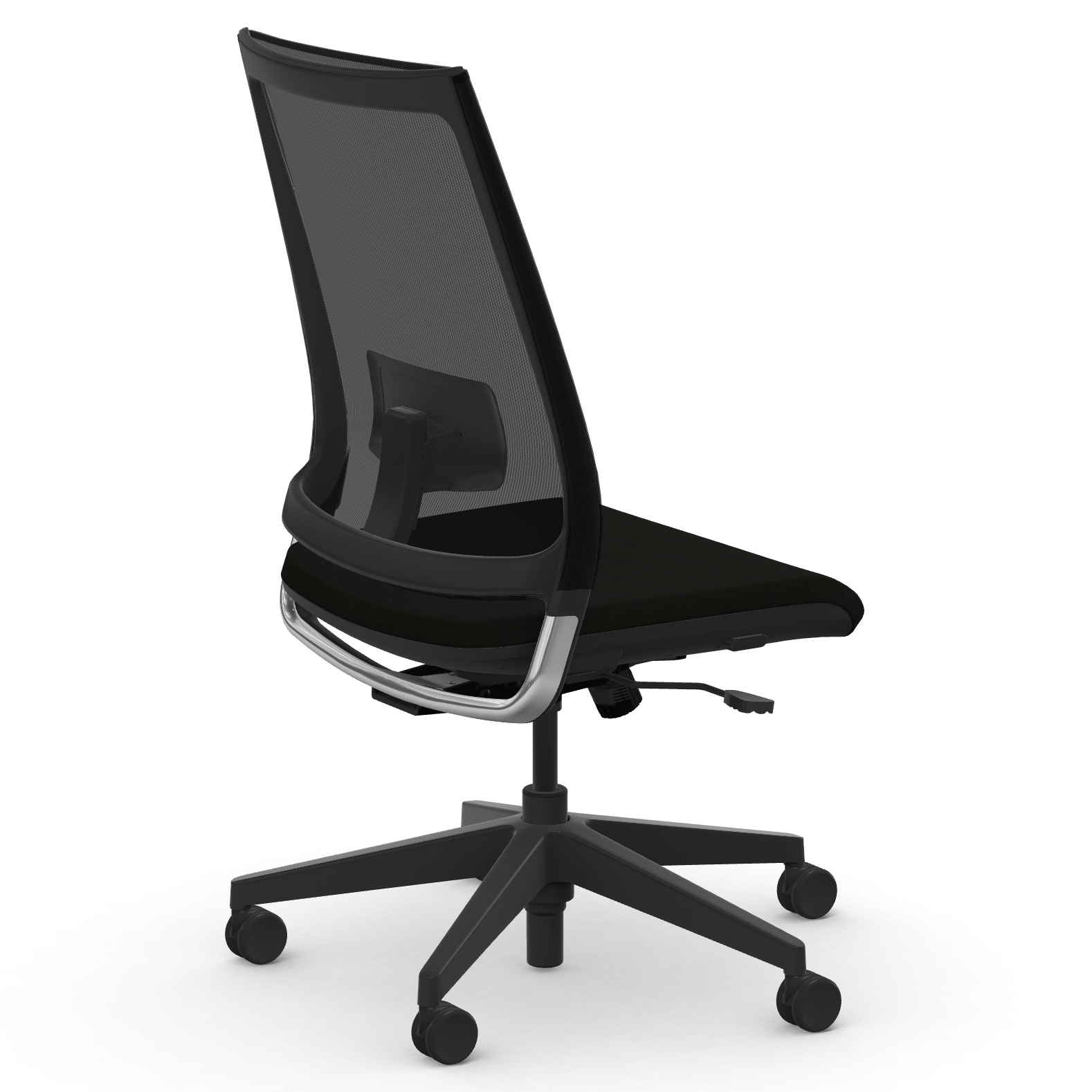 Modern Ergonomic Office Chair | Armless Mesh Back Task Chair With Adjustable Lumbar Support | Multiple Colors Available - Image 3
