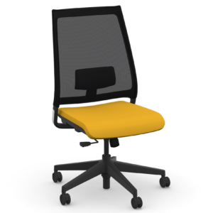 Modern Ergonomic Office Chair | Armless Mesh Back Task Chair With Adjustable Lumbar Support | Multiple Colors Available
