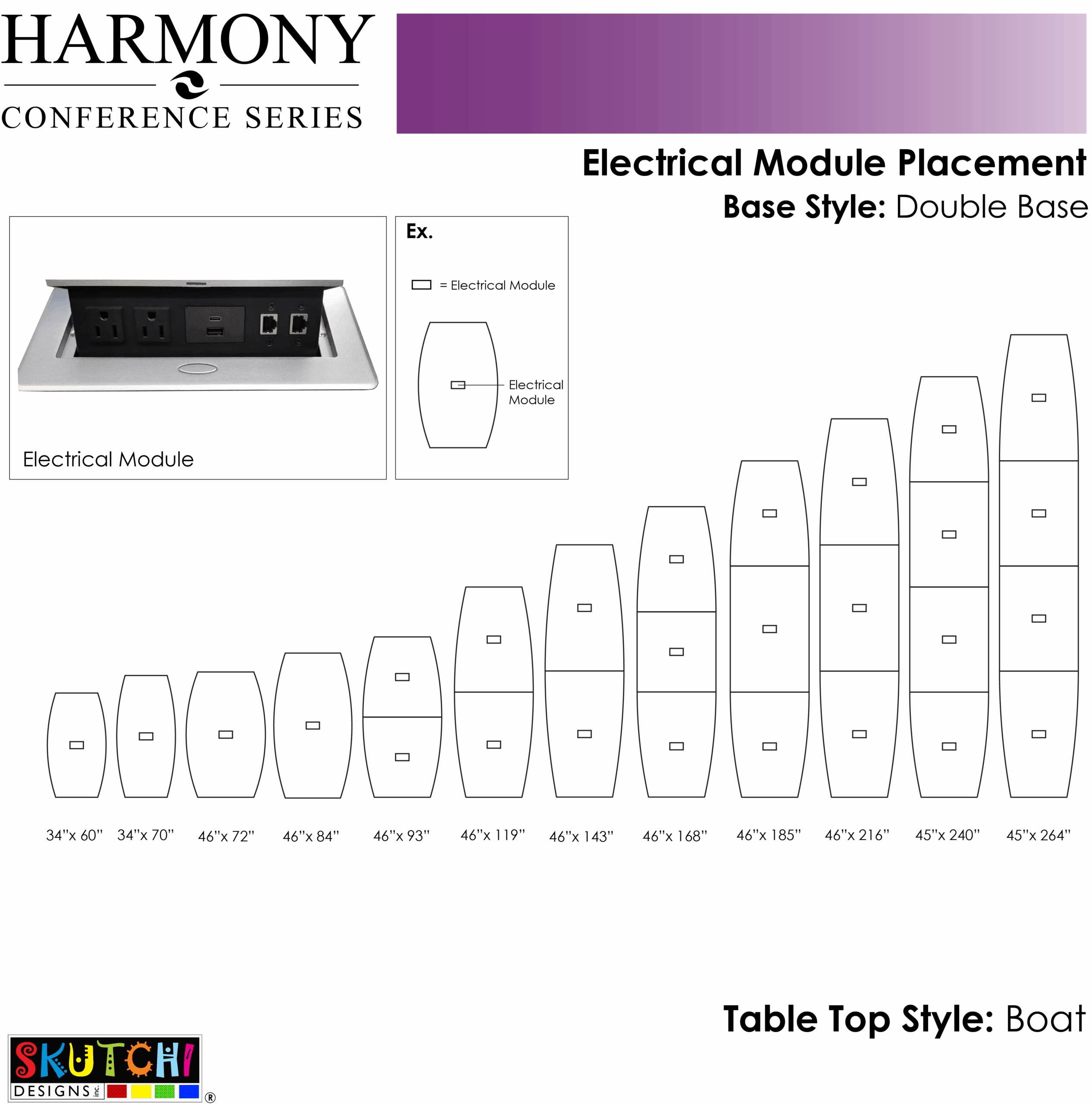 18-Person Boat-Shaped Conference Table with Metal Bases | Harmony Conference Series | 18' Table - Image 3