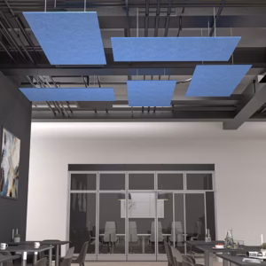 eSCAPE Rectangular Suspended Acoustic Ceiling Panels | 5 Piece | 15 Colors Available