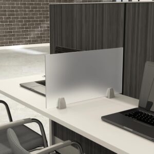 Desktop Acrylic Privacy Screens | 12" High | Clear or Frosted | eSCAPE Privacy Solutions