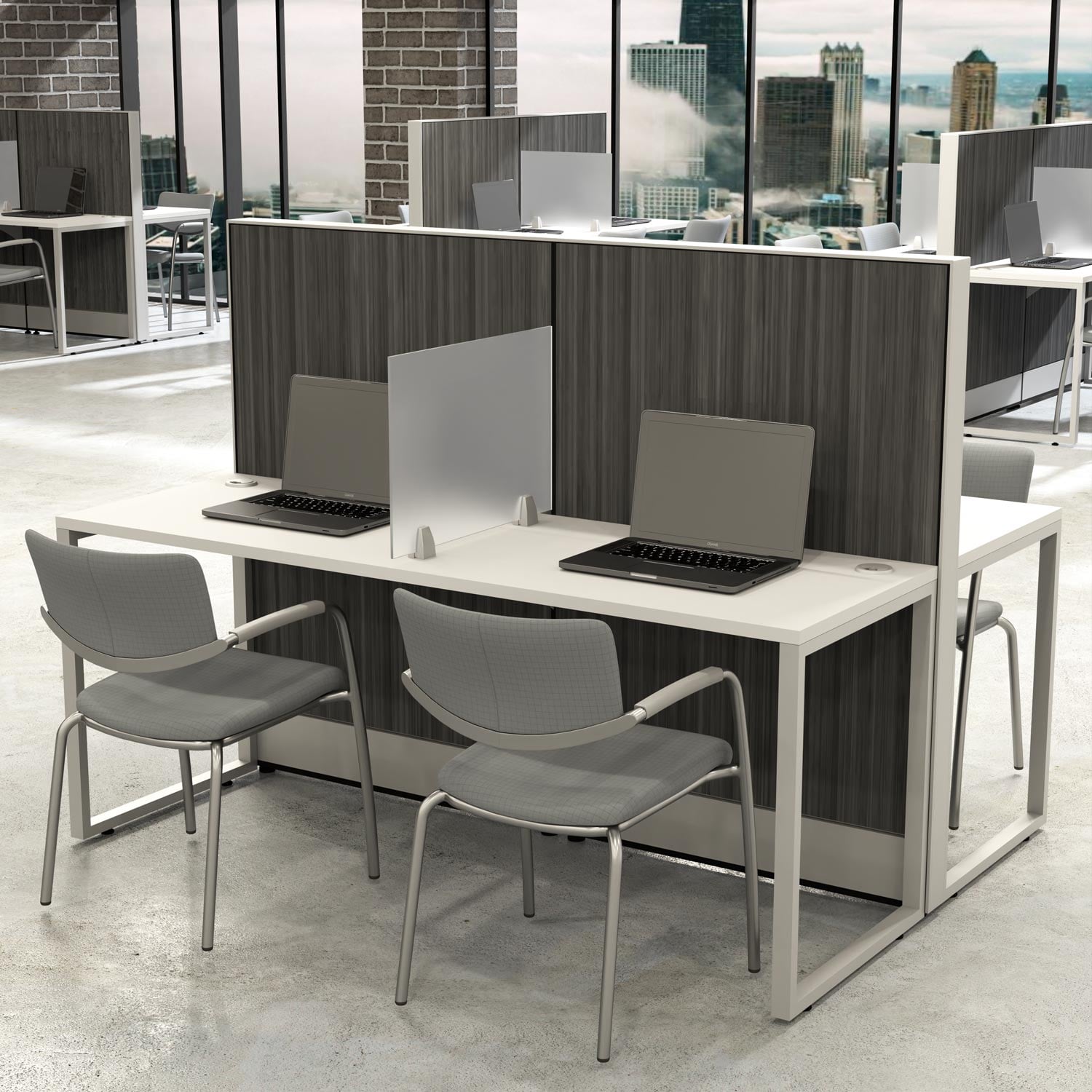 Clear or Frosted Acrylic Desk Dividers 16" High | eSCAPE Privacy Solutions | 8 widths - Image 2