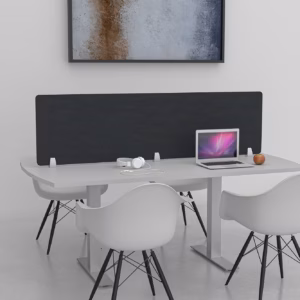 eSCAPE 18"H Desk Top Mounted PET Privacy Screen | 5 Widths | 15 Colors