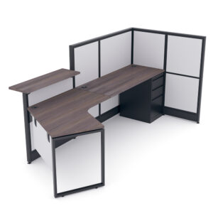 Reception Cubicle Workstation | Emerald Cubicle Collection | 3x5x52-39"H