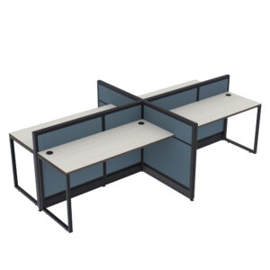 4-Person Call Center Cubicle | Emerald Cubicle Collection |3x5x39"H