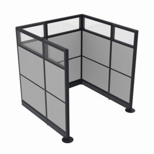 Freestanding Privacy Cubicle | 1 Workstation | Emerald Cubicle Collection | 5x5x65"H