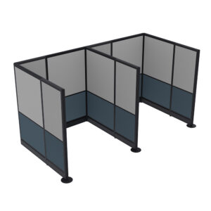 Freestanding Privacy Cubicle Walls | 2 Workstations | Emerald Cubicle Collection | 5x5x65"H