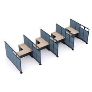 Customer Service Cubicles | 4-Person | Emerald Cubicle Collection | 6x9x65"H