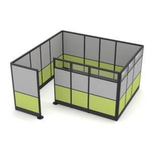Executive Cubicle Wall Workspace | Emerald Cubicle Collection | 10x10x65"H