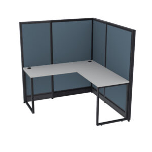Modular L-Shaped Cubicle | Emerald Collection | Simple Cubicle Workstation | 5x5x65