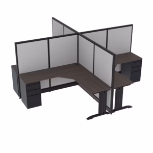 4-Person Computer Workstations | Emerald Cubicle Collection | 6x6x65"H