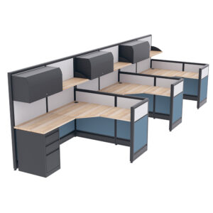 Administrative L-Shaped Cubicles | Emerald Collection | 5x6x65-39"H