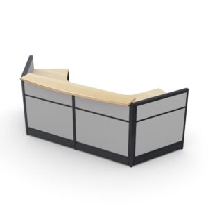 120 Degree Reception Workstation | Emerald Cubicle Collection | 3x6x39H