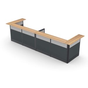 Dual Reception Cubicle Workstation | Emerald Cubicle Collection | 3x12x39"H