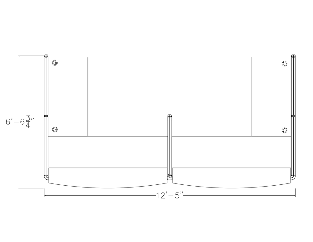 U-Shaped Reception Desk | Emerald Cubicle Collection | 6x12x39"H - Image 3