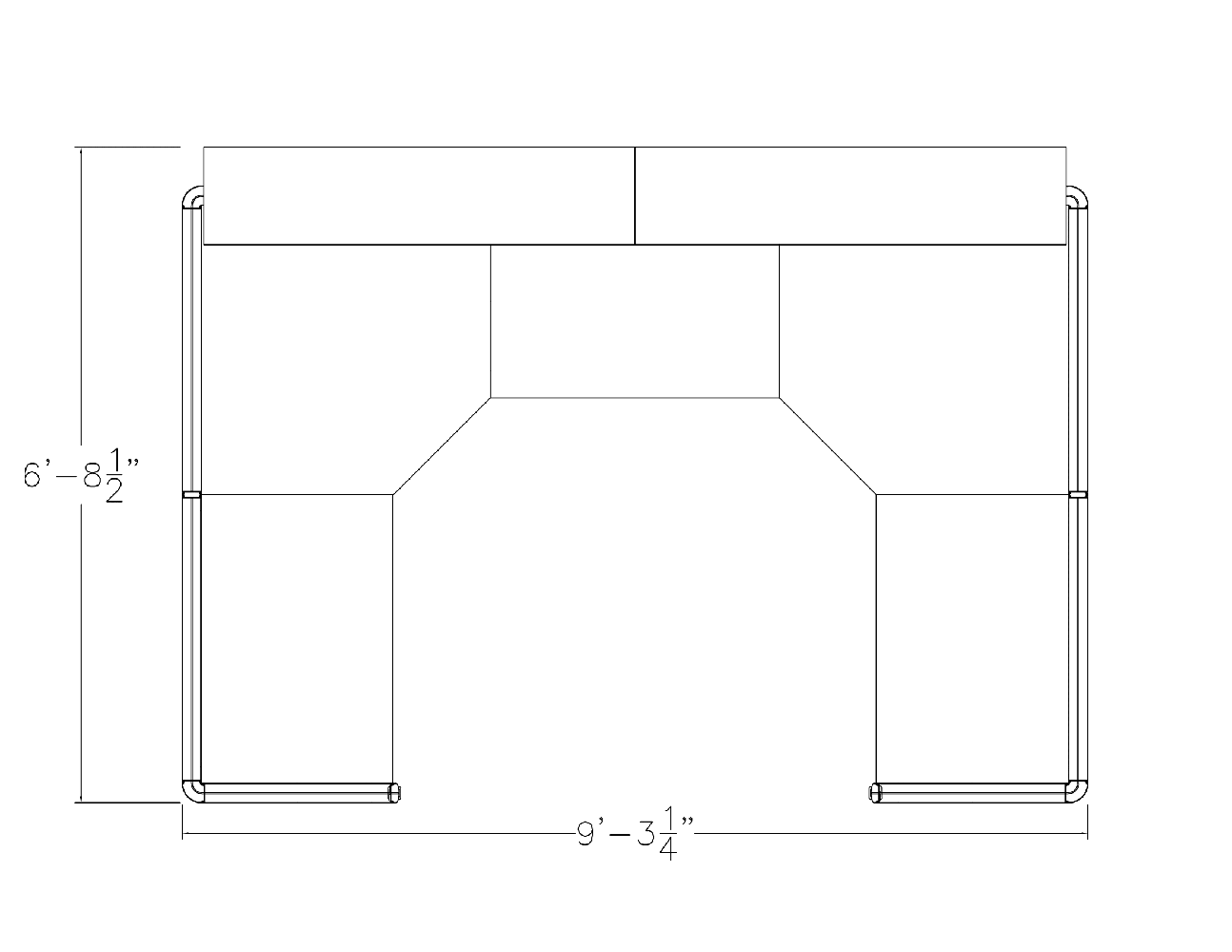 Reception Cubicle with Countertop and Storage Pedestals | Emerald Cubicle Collection | 9x6x39"H - Image 2
