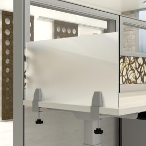 Acrylic Desktop Privacy Panels | 12" High | Clear or Frosted | eSCAPE Privacy Solutions