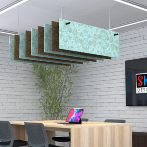 Acoustical Ceiling Baffles | Rectangular Sound Reducing Baffles | 5' L | 18 Colors Available