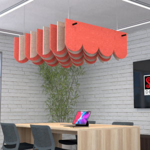Hanging Ceiling Baffles | Jester Design | 5' L | Multiple Colors Available