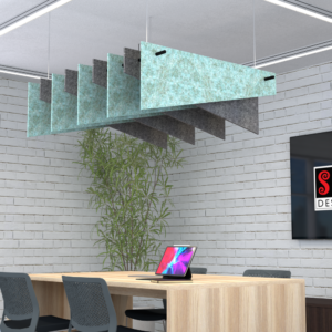 Sound Ceiling Baffles | Alternating Angle Ceiling Baffles 5' L | 18 Colors Available
