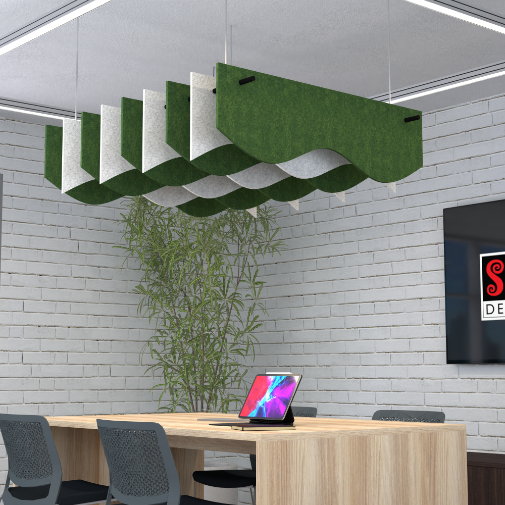 Baffle Ceiling System | Clouds Ceiling Baffles 5' L | 18 Colors Available - Image 2