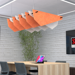 Noise Absorbing Felt Baffles | Acute Design | 5' L | Multiple Colors Available