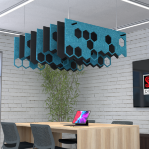 Hanging Baffle Ceiling System | Honeycomb Design | 5' L | Multiple Colors Available